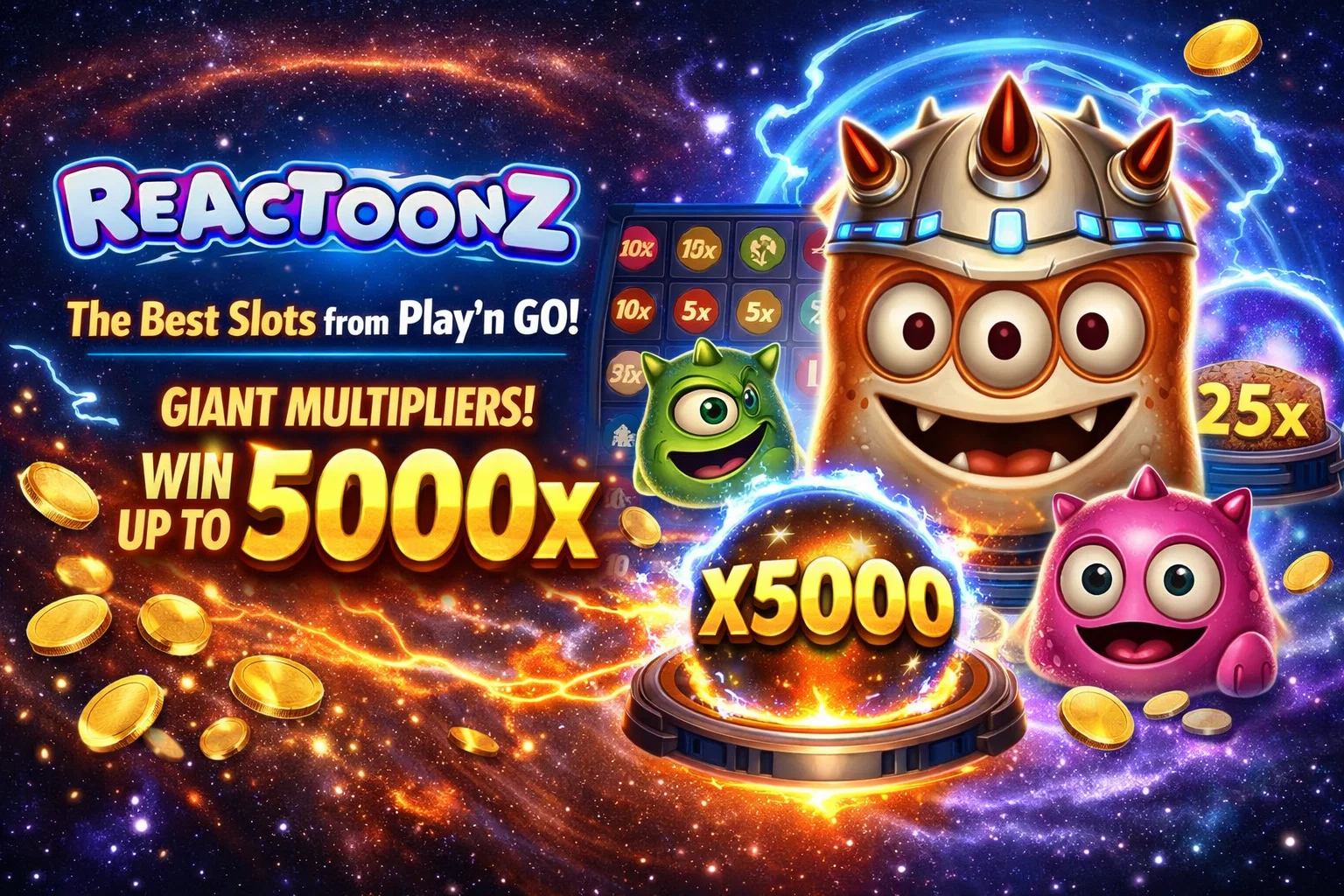 Reactoonz Slot from Play'n GO